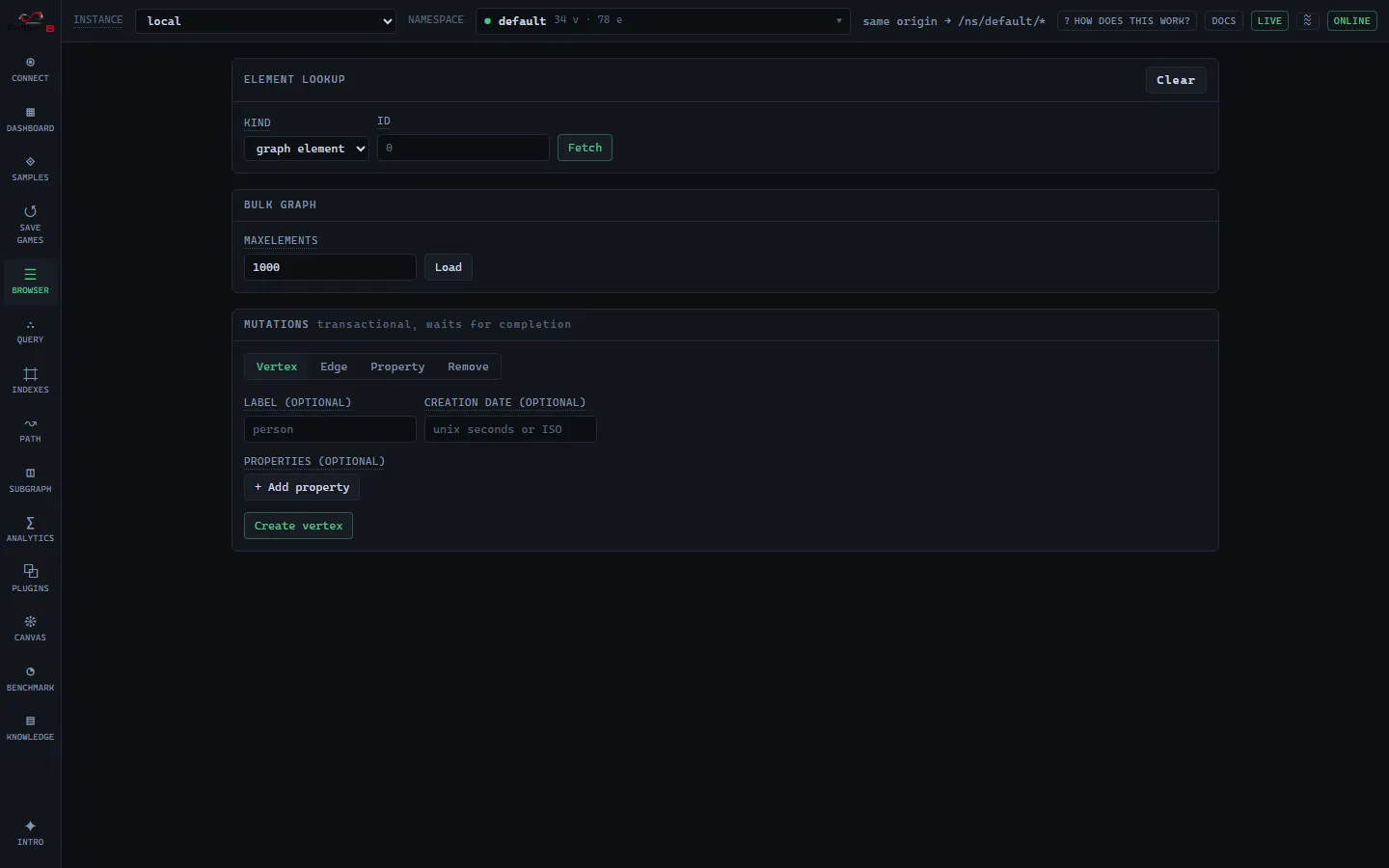 Browser screen